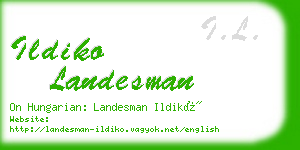 ildiko landesman business card